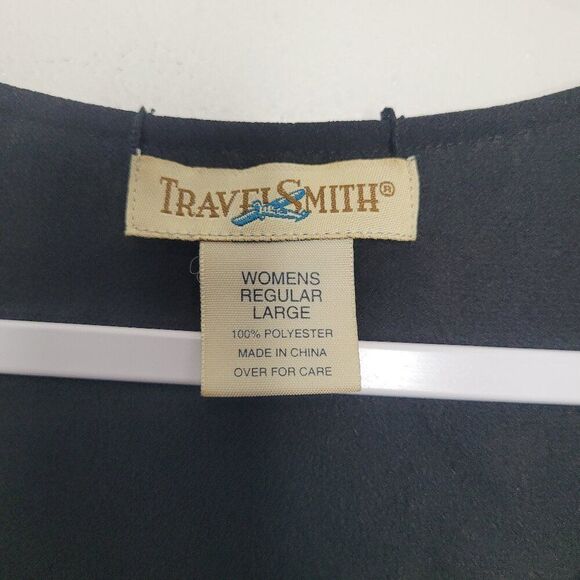 Vintage black tan boxy grunge floral print sleeveless top side slits size large - Picture 3 of 6